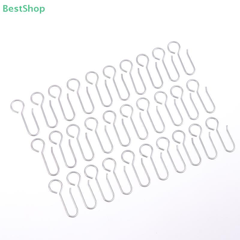30Pcs Curtain Accessories S Shaped Bent Hook Set,Metal Ceiling Shower Curtain Decoration Hooks