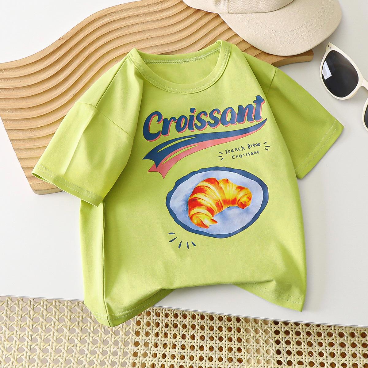 

Детская футболка из чистого хлопка, новая летняя одежда для девочек с короткими рукавами, тонкая хлопковая одежда Odell, летняя детская одежда 100cm