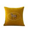 Embroidery Throw Pillow Cover Vintage Horse Pattern Light Luxury Sofa Cushion Waist Cover Simple Decorative Pillowcase