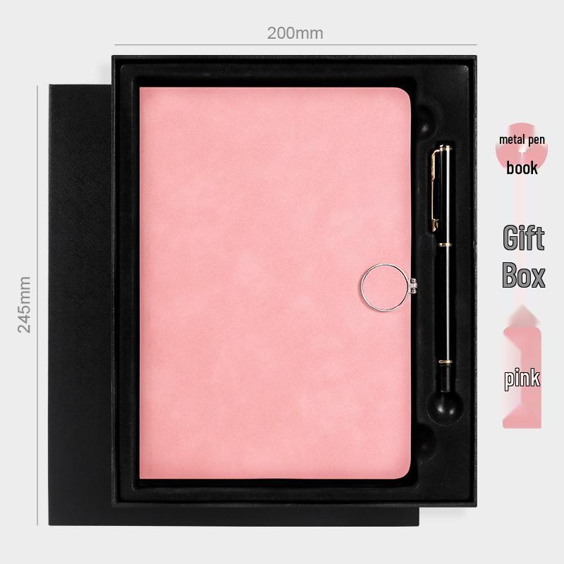 Custom Logo A5 Leather Notebook with Buckle for Business Meetings