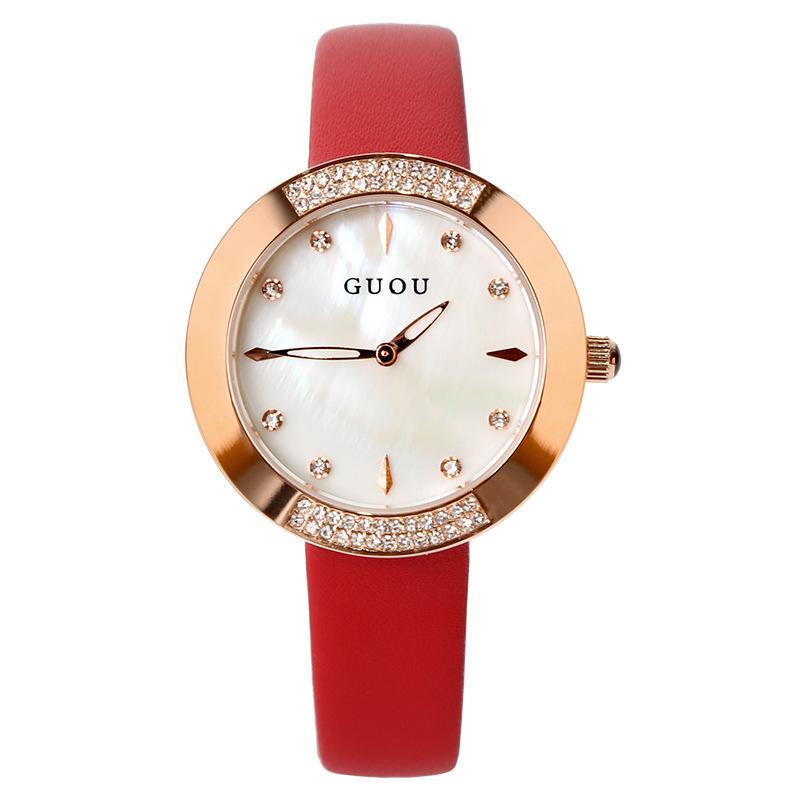 

Женские часы Новые модные кварцевые темпераментные часы со стразами, женские водонепроницаемые часы с поясом для женщин
