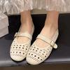 Fashion Hollow Loafers Women Casual Flat Sandals Marie Janes Shoes Woman 2025 Trend Dress Summer Comfort Soft Sole Breathable Zapatos