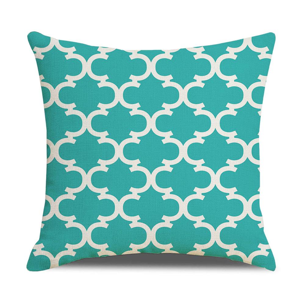 Nordic Geometric Decorative Pillow Sofa Cushion Cover Modern Home Decor Square Pillowcase Peach Skin Pillowcase