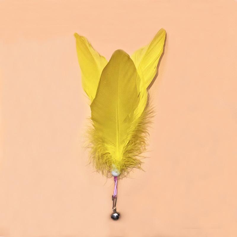 Popular Cat Teaser Accessory: Large Fluffy Feather with Bell Replacement