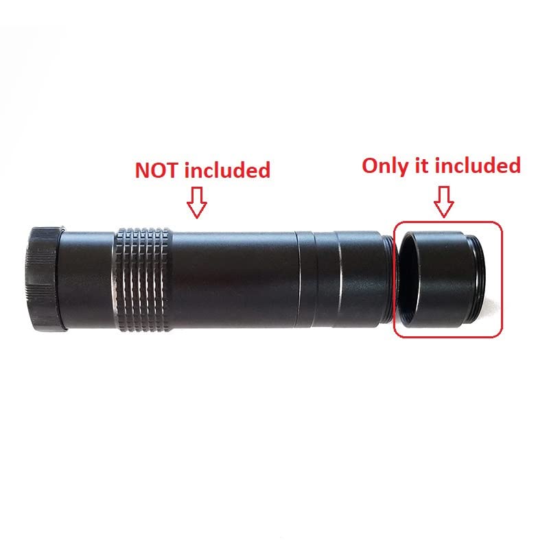 Laboratory Microscope Equipment 2X Microscope Relay Lens Mount Adapter Lens for Industrial Extends Working Microscope Accessory C-to-C Teleconverter,