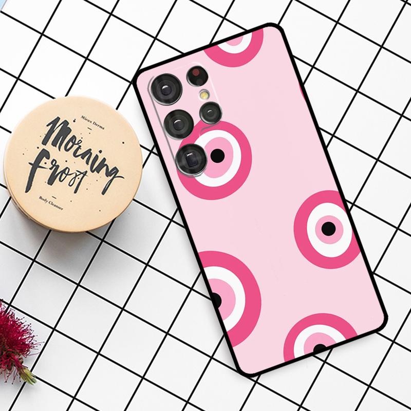 Big Eyes Cartoon Pattern Case For Samsung Galaxy S25 Ultra S23 S22 S21 S20 S24 Ultra S9 S10 Plus S25 FE Phone Cover
