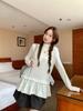 Korean-Style Polka Dot Ruched Long Sleeve T-Shirt – Autumn/Winter Slimming Casual Top