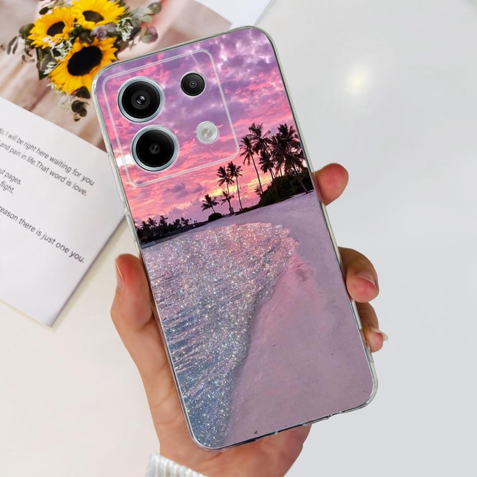 Transparent Cover For Fundas Xiaomi Poco X6 Pro 5G M6 Pro Case Lovely Luxury Colorful Butterfly Design Casing For Poco M6 Pro 5G