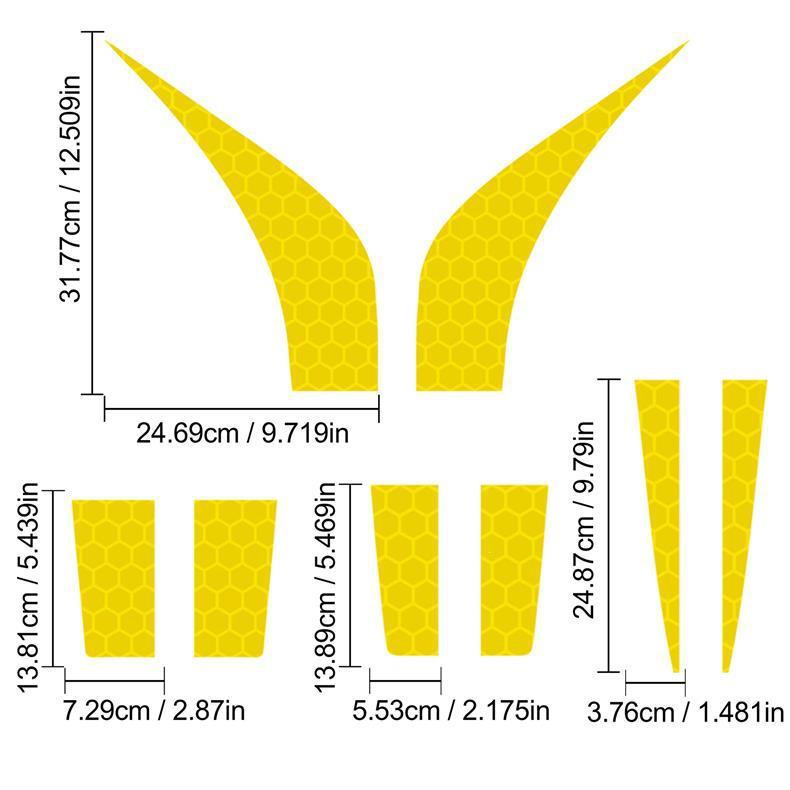 Reflective Car Hood Decoration Stickers (1 Pair)