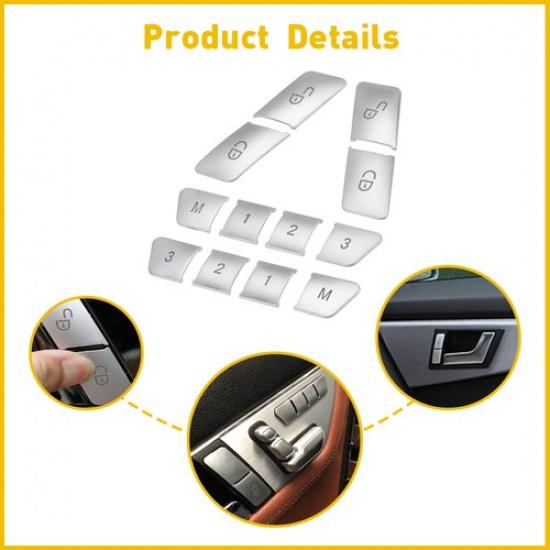 Door Lock Switch Cover Button Trim Fit for Benz W204 W212 CLA GLA GLE GL GLS ML