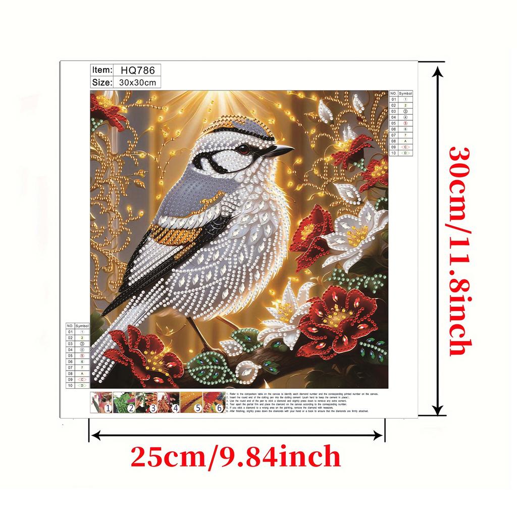 Animal Special Shaped 5D DIY Partial Drill Diamond Painting Kits for Adults Home Wall Decor Diamond Dots Paintings 30X30CM