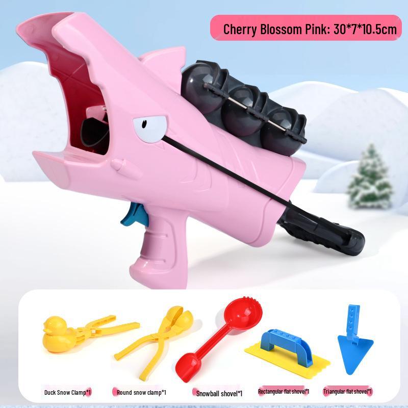 Cross-border Shark Snowball Cannon: Winter Play Toy for Snowmen & Snowball Fights