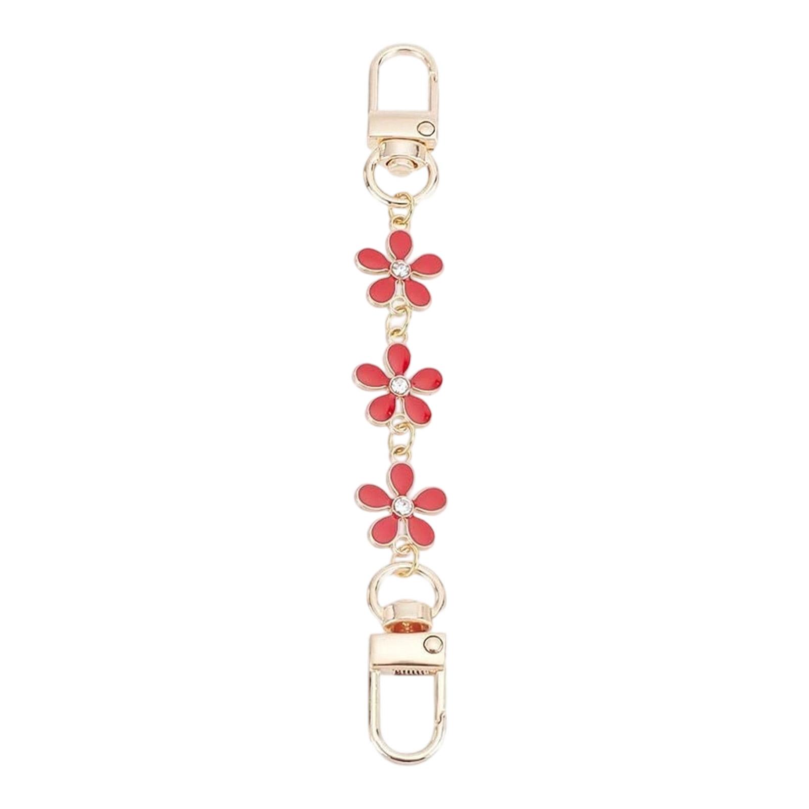 

Sophisticated Flower Pendant Chain Extender Smooth Alloy Design For Comfortable Long Term Stackable Accessories красный