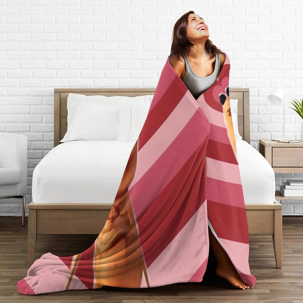Y2K Funny Robert Help Marcus The Worm Blankets Super Soft Graphic Plush Throw Blanket For Couch Bed Camping Bedspread Bed Cover