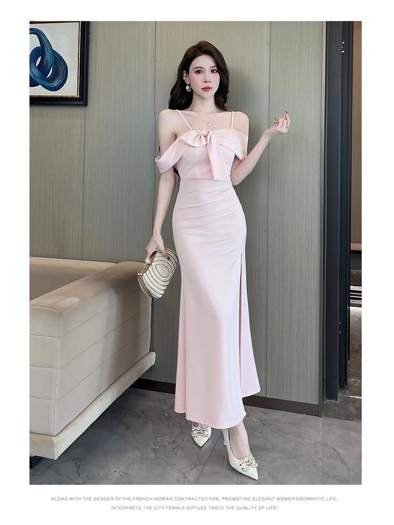 Stylish Women's Summer Bowknot Midi Camisole Dress