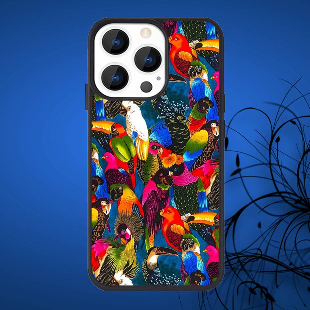 

Animal Parrot Bird Phone Case For iPhone 16,15,14,13,12,11,Plus,Pro,Max Mini Magsafe Magnetic Wireless Charging iPhone14promax