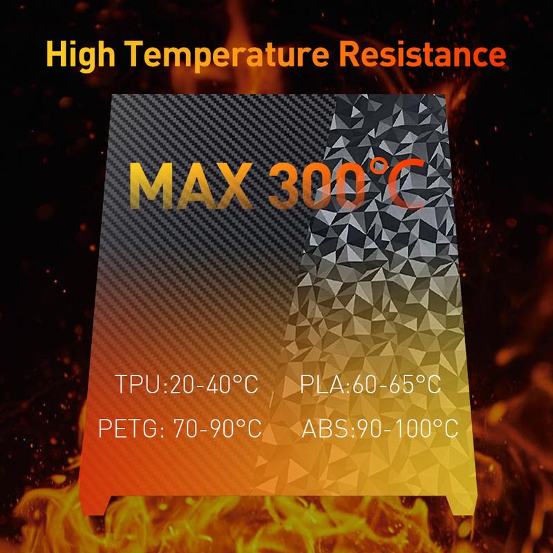 Black PEI Frosted Build Plate 370x370mm High Strength & Wear Resistance Easy Mode Steel Sheet for K2 For Creality K2 Plus