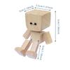 Wackelnder Holzmann Figur Autodekoration Kleine Ornamente Bein-Schwingender Roboter Figur Niedlicher Holzmann Auto Gute Kreative Geschenke
