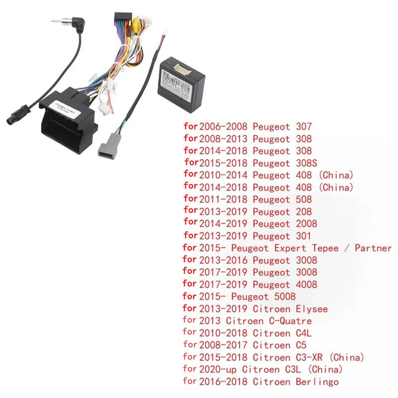 PSA-RZ-65 Canbus Box 16 Pin Autoradio Android Kabelbaum für Peugeot Citroen Berlingo 2015+ C4 /C-quatre/C4L / C3 XR /C5/DS6