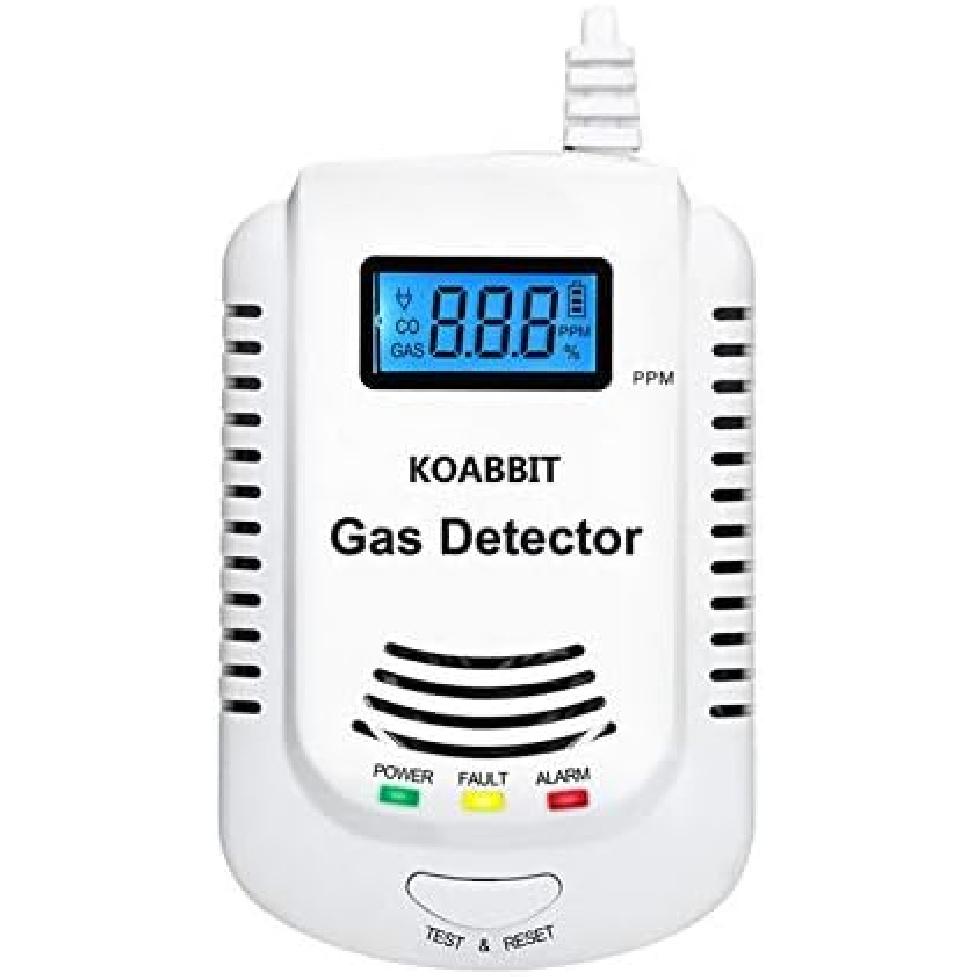 Combination Natural Gas and Carbon Monoxide Detector Plug in 2-in-1 Co Detector and Combustible Gas Detector,Propane,LPG,Gas Leak Detector for 1