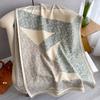 Luxury Cashmere Fallen Leaves Scarf Winter Women Pashmina Shawls Warm Blanket Wraps Female Foulard Bandana Thick Scarves Hijab