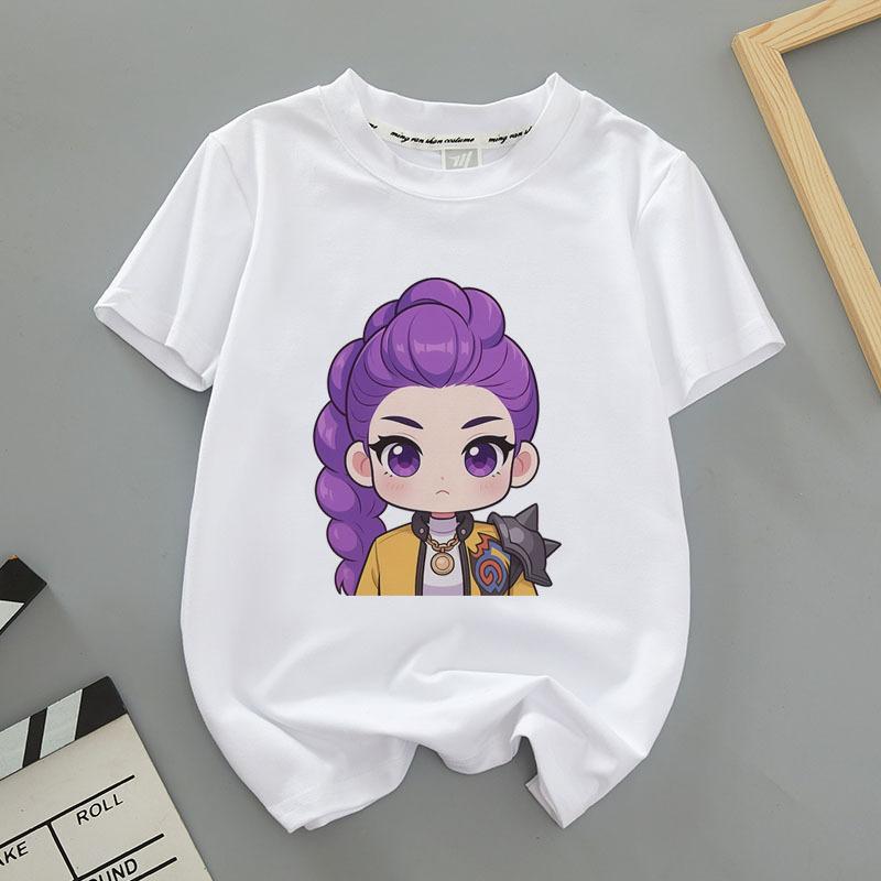 Cartoon Anime Printed Summer Comfortable Loose Soft Breathable Women's T-shirt- Soft Medium Stretch Polyester Fabric Summer Relaxed Fit Clothing