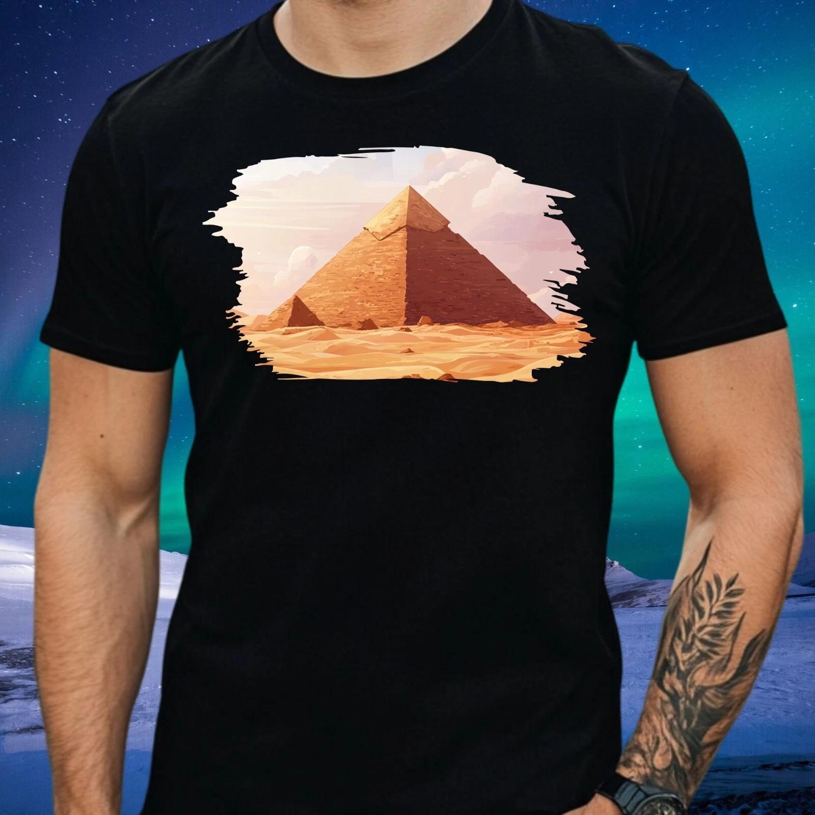 T-Shirt Herren Pyramiden Wüstenlandschaft Motiv Baumwolle Größe XS bis 5XL XXL