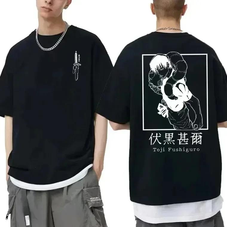 Muži Ženy Japonské Anime Jujutsu Kaisen Fushiguro Toji Grafické Tričko Módní Nadměrná Trička Muž Manga Módní Bavlněný Top