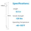 Heavy-Duty Reusable Cable Ties 8-Inch 200mm 7.6mm 120 Lbs Tensile Strength UV-Resistant Nylon Zip Ties for Indoor Outdoor Industrial Construction Us