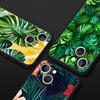 Leaves Monstera Green Phone Case For iPhone 17 16 15 Pro Max 11 12 13 14 7 8 Plus SE 2020 X XR XS Cover Soft Black