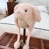 Thickened Plush Hat Female Winter Cute Moving Cartoon Ears Warm Ear Protection Cycling Pullover Hat