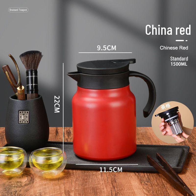316 Stainless Steel Mug Teapot: Large-Capacity Brewing Pot with Tea and Water Separation, Ideal for Old White Tea.