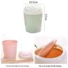 Small Plastic Desktop Trash Can Swing Lid Odor Proof Lightweight Mini Waste Bin for Bathroom Office Makeup Vanity