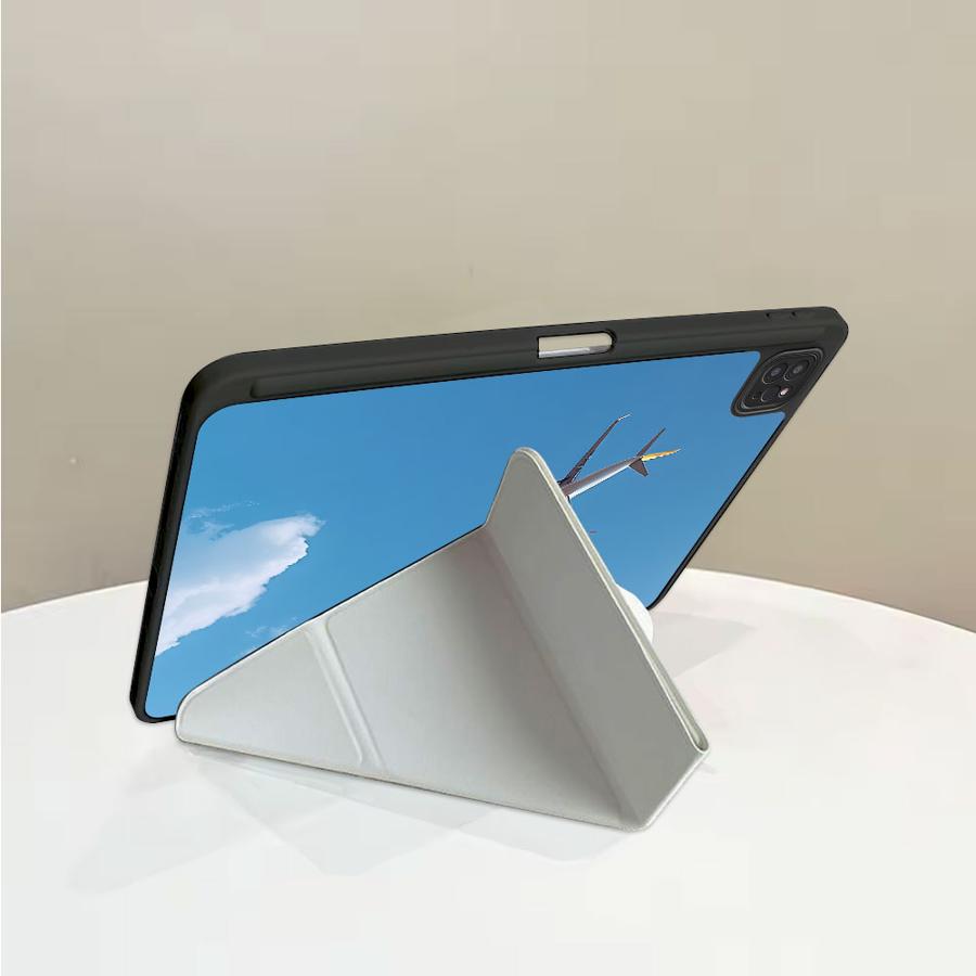 Airplane Gliding In Clear Sky Holder Cover Tablet Case For iPad Pro 11th 10th 9th 8th 7th 12.9inch Mini 6 7 Air 4 5 M3 M2 1 2 M4