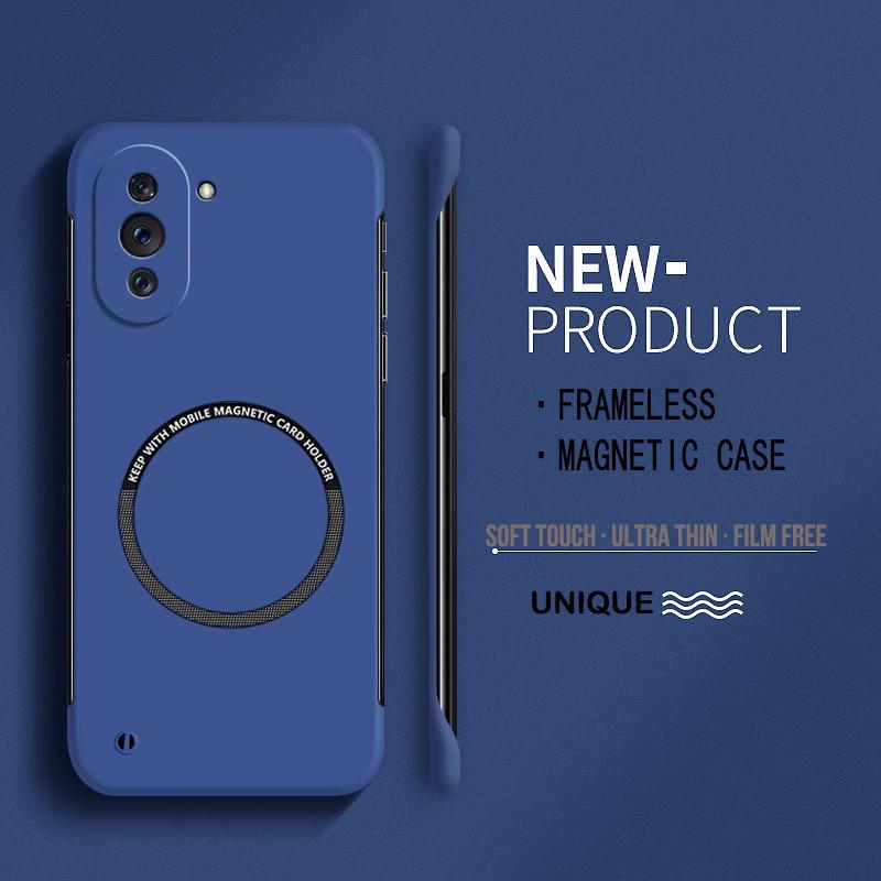 Ultra Thin Hard PC Magnetic Frameless Phone Case For Magsafe Huawei Nova 12 11 10 9 SE 8 Pro Matte Color Solid Cover
