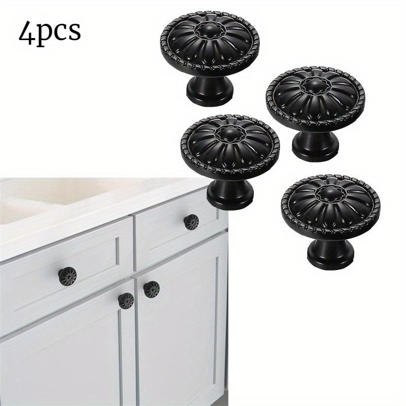 4pcs European Style Kitchen Cabinet Handles Rustic Oil-rubbed Drawer Handles For Cabinets Dressers Bedrooms