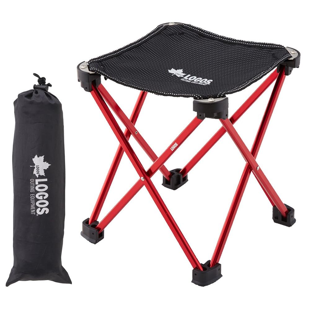 

Logos Outdoor Chair 7075 Cubic Chair Lightweight Polyester Red Duralumin Folding Camping Chair with 120kg Weight Capacity (73175001)