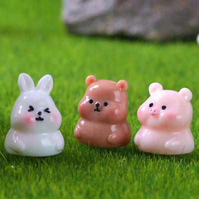 1 Stück Mini Leuchtharz Schwimmkreis Tier Mikro Landschaft Ornament Glow In The Dark Miniatur Figur Diy Puppenhaus Dekor