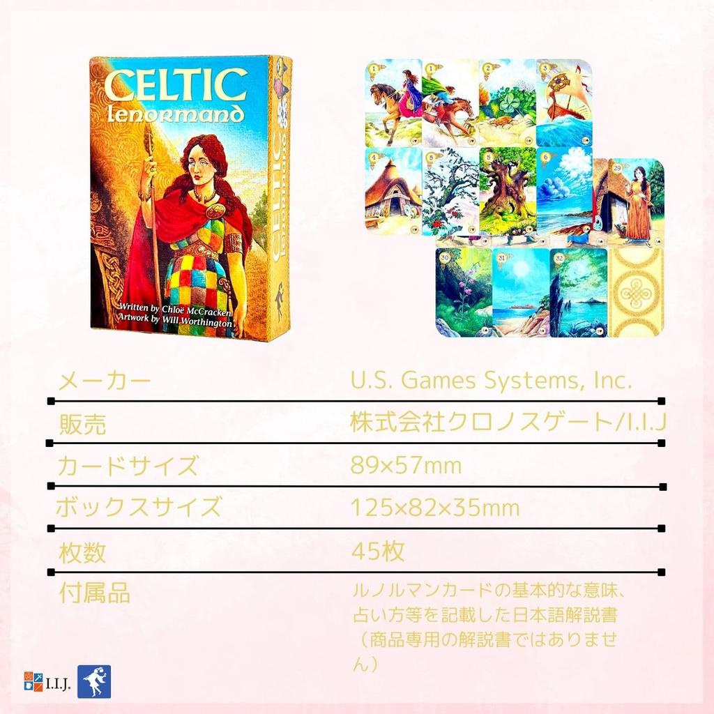 I.I.J Lenormand Cards, Celtic Lenormand Oracle Cards, Fortune Telling, with Japanese Instructions, Authentic