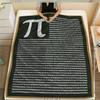 Pi Number Math-Themed Flannel Blanket - Cozy Pi Day Gift for Students Teachers Mathematicians