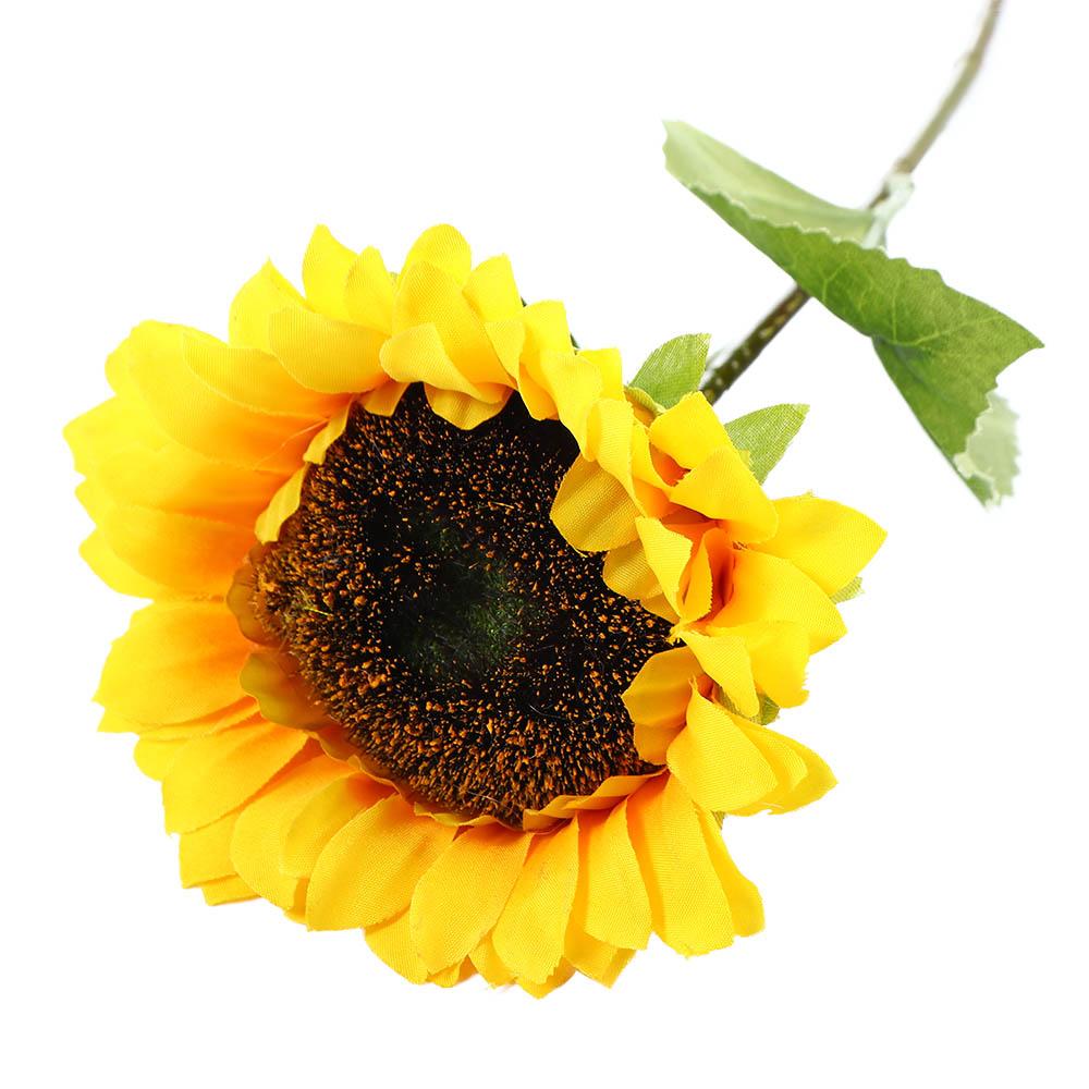 Home Layout Silk Flower Bride Gifts Artificial Sunflower Wedding Decor Flower DIY Sunflower Bouquet