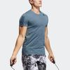 T Shirts Men's Dark Cyan Crew Neck Moderate Straight Fit GP7659
