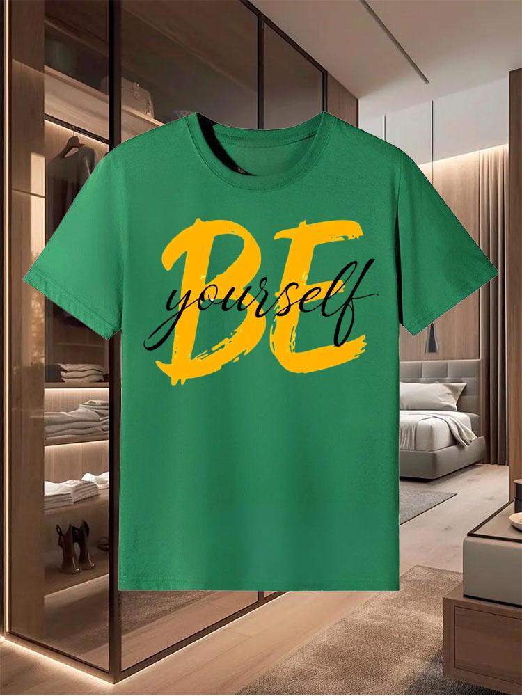 2025 Summer New Men's Cotton T - Shirts Casual and Loose - Fitting Short - Sleeve Styles