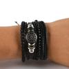 Simple and Natural Men's Woven Bracelets, Cross-border Hot-selling Leather Combination Bracelets, Wholesale Sources of Jewelry