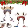 Plush Fur Deer Storage Hat Windproof Festival Christmas Antler Hat New Earmuffs Hat  Winter