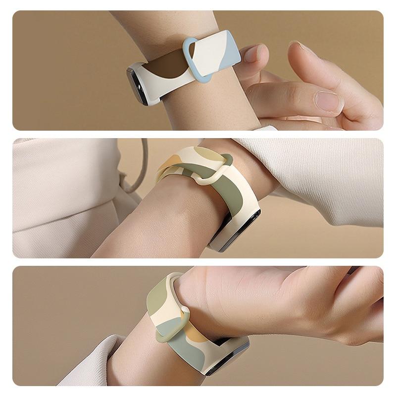 Morandi cinta para xiaomi mi banda 6 5 4 3 pulseira de silicone pulseira de pulso para amazfit xiaomi mi banda 6 5 banda colorida para miband 3 4 5 6 pulseira de pulso