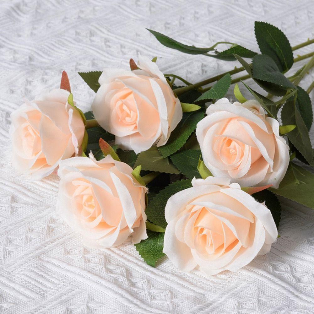5pcs 10 Colors Simulated Rose DIY Party Decoration Artificial Flowers New Small Rose Home Decor