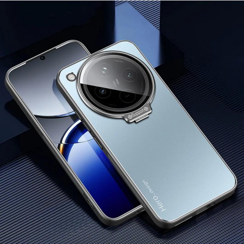 Metal Lens Camera Holder Cover for OPPO Find X8 Pro X 8 X7 Ultra X6 Pro Ultra-thin Matte Protect Invisible Kickstand Case for FindX8Pro