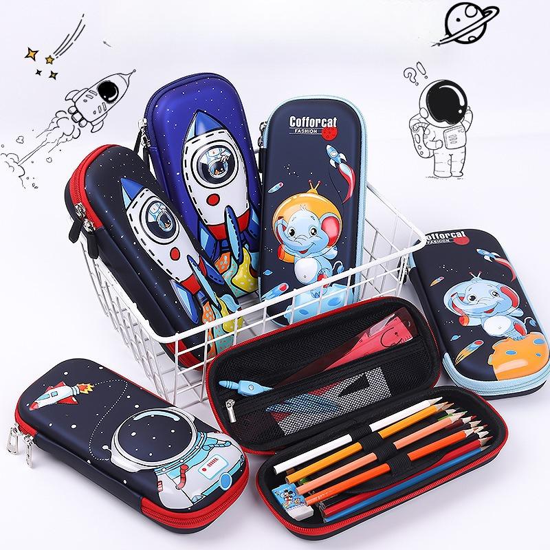 Cartoon Children's Elementary School Pencil Case for Boys and Girls Korean Style Creative Stationery Box Prize Large Capacity Pencil Pouch