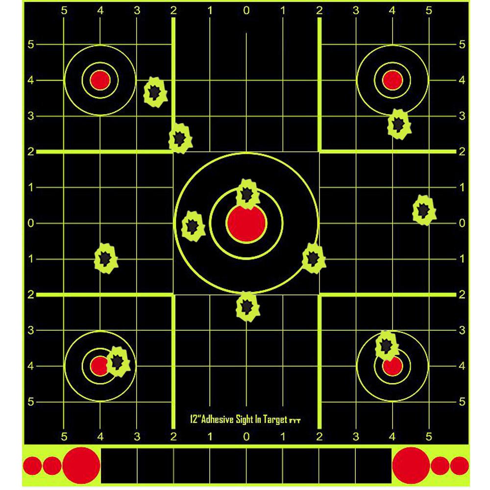30 Color-Changing Adhesive Shooting Targets - 12-Inch, 31 Sheets